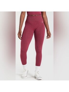 Gymshark Women's High-Waist Seamless Leggings - Berry Red